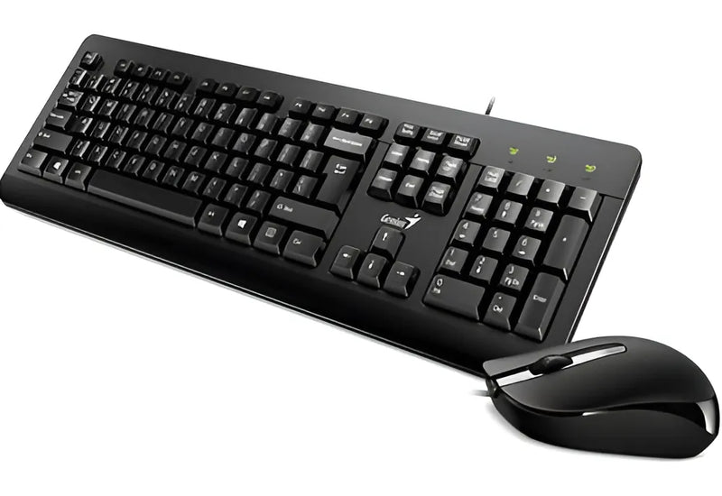 Kit de teclado y mouse Alámbrico Genius KM-160 de color negro- En español