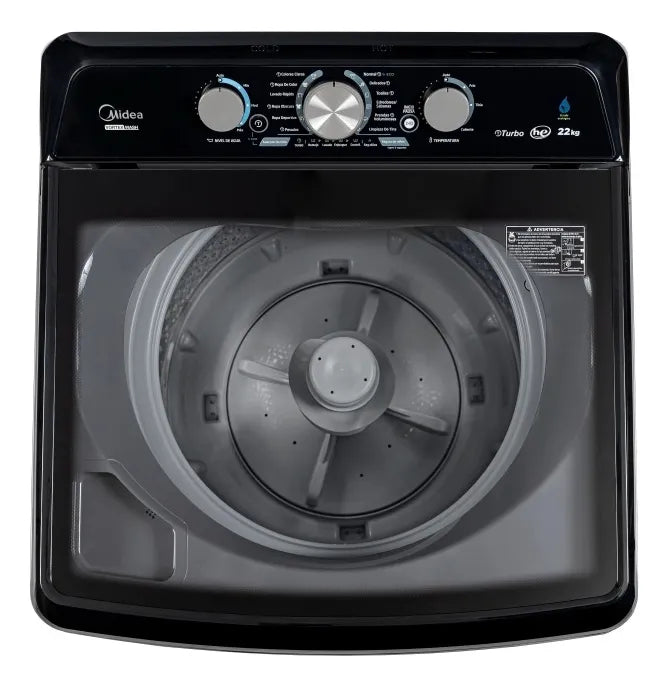 Lavadora Carga Superior 22 Kg 12 Programas Gris Midea