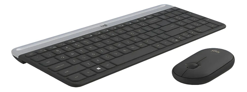 Teclado Logitech + Mouse Mk470 Wirelees Slim Usb Color Del Teclado Negro