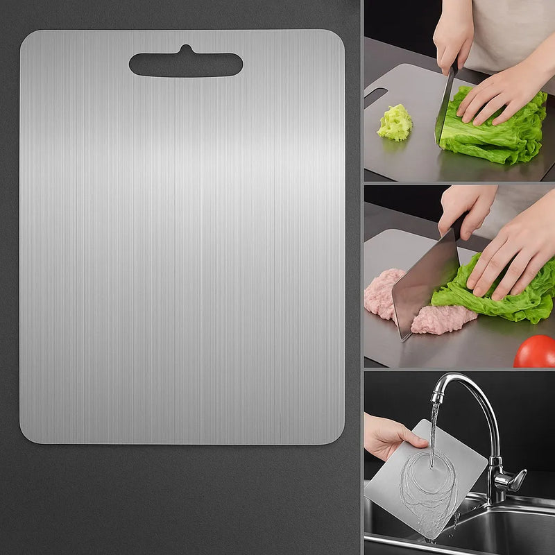 Tabla Para Picar Alimentos Acero Inoxidable Antibacterial Tabla Picar Gris
