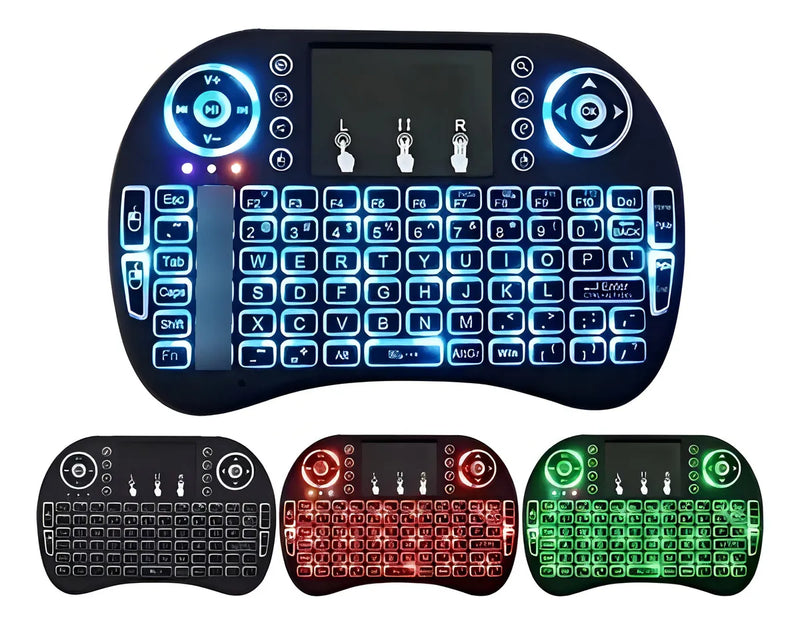 Mini Teclado Inalambrico Noga Con Mouse Para Smart Tv Ps3 Pc Xbox Negro