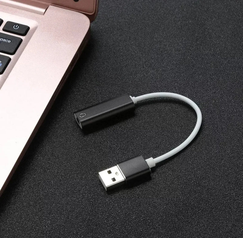 Tarjeta De Sonido De Usb Externa Audio Mic 2 En 1