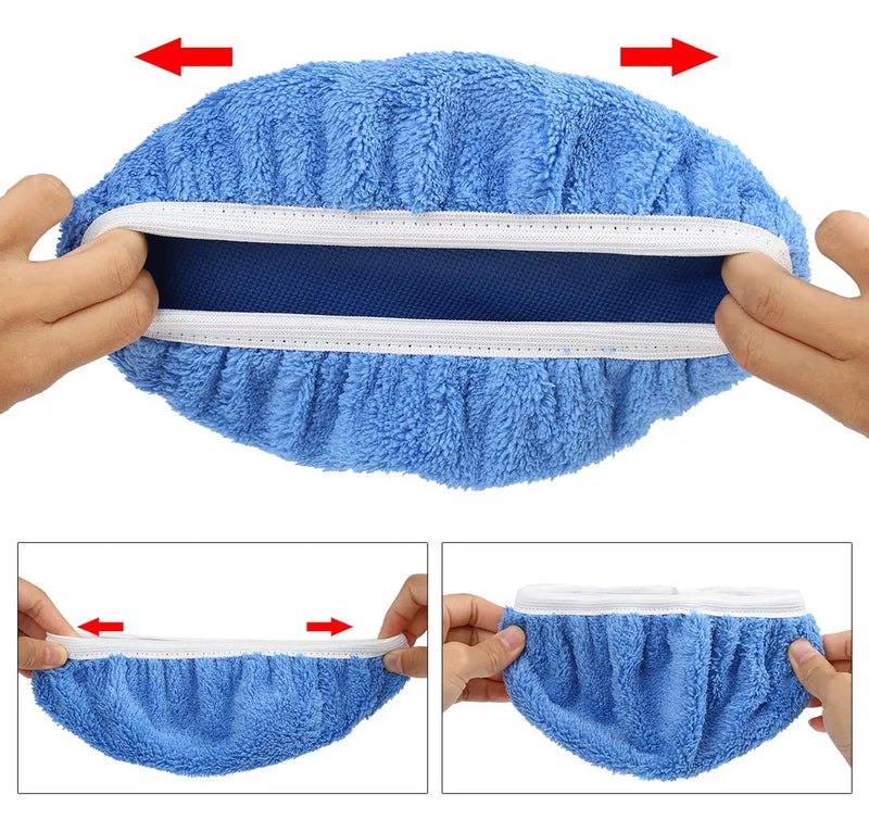 X Autohaux 5pcs 9-10 Pulgadas Azul Cielo Microfibra Cera De