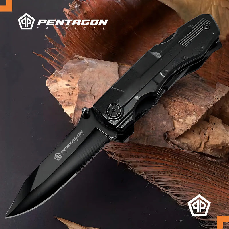 Cuchillo Tactico Navaja Multiherramienta Pentagon Camping
