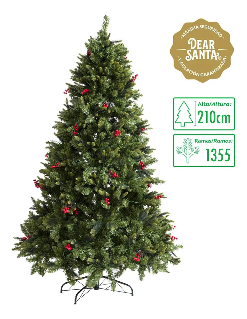 Árbol De Navidad Led 210 Cm 1355 Ramas Dear Santa