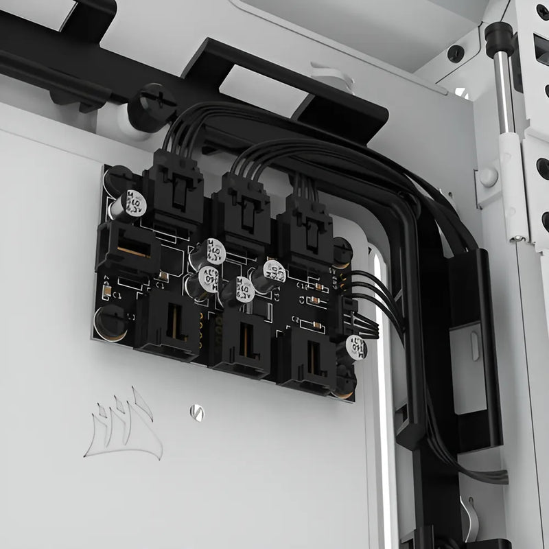 Gabinete Corsair Icue 5000x Rgb Blanco Vidrio Templado Atx