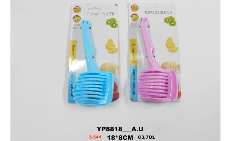 Cortadora De 2 Piezas De Verduras Frutas Azul Y Rosado Papas Azul Claro