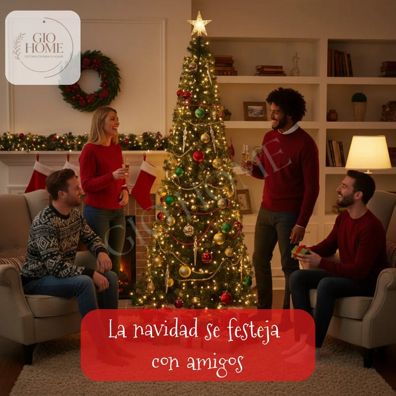 Arbol De Navidad Vermont 1.80m 377 Puntas Gio Home Pino Navideño Look Natural Base Metalica Artificial Para Decoracion Con Bolas Adornos Extensiones Cintas Bombillos Botas Campanas Luces Estrella Noel