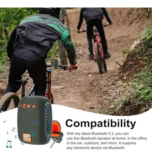 Altavoz Portátil De Bluetooth Para Bicicleta Color Militar