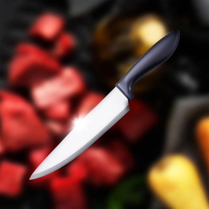 Set Cuchillos De Cocina 4 Piezas Gh Hogar Acero Inoxidable Negro