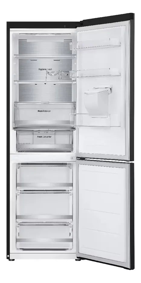 Nevera Lg 343l Bottom Freezer Doorcooling+ Thinq Negro Mate Plateado