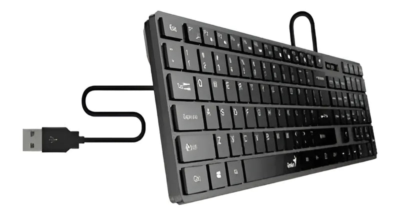 Kit Teclado Y Mouse Genius Slimstar C126 Usb Español Color Del Teclado Negro