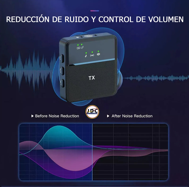 Microfono Sx31 De Solapa Inalambrico Para Celular Tipo C I Negro