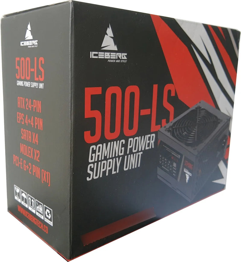 Fuente Poder Real Iceberg 500 Ls Cable Pcie 500-ls Atx Color