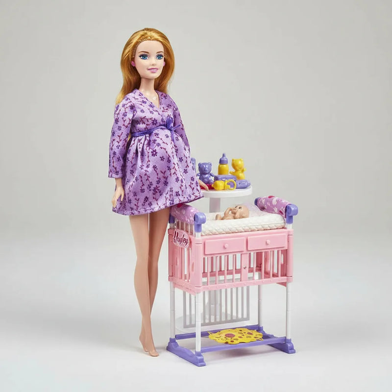 Lucy Barbi Muñeca Embarazada Con Accesorios Para Niñas