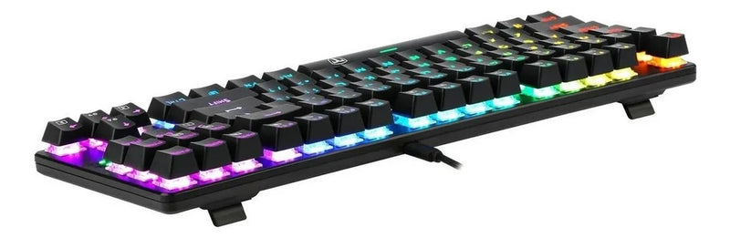 Teclado T-Dagger Bora QWERTY T-Dagger Red español color negro con luz RGB