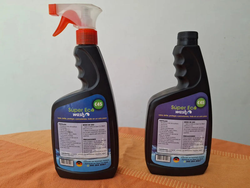 Lavado Seco Para Vehículos Super Eco Wash 500 Ml 2 Unidades