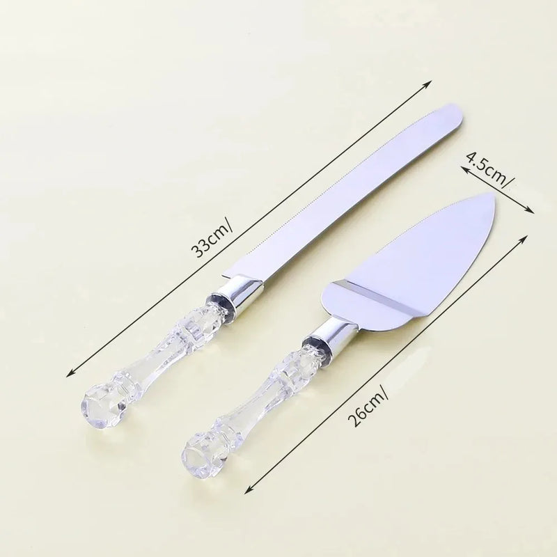 Juego De Cuchillo Y Pala Para Torta Ponqué Postres Cocina Trasparente