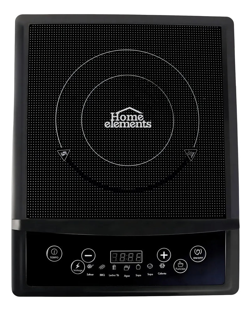 Estufa De Inducción 1 Puesto Portátil 1500w Home Elements Negro