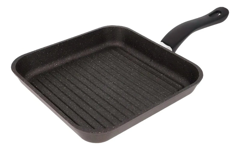 Set Imusa Caldero 18cm + Sartén Parrilla Fuzion Color Negro