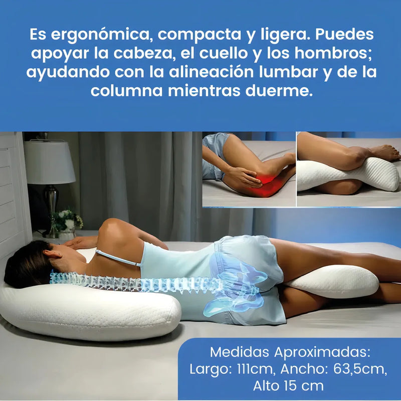Almohada Para Embarazada Ergonómica Contour Swan Pillow + Fu Color Blanco