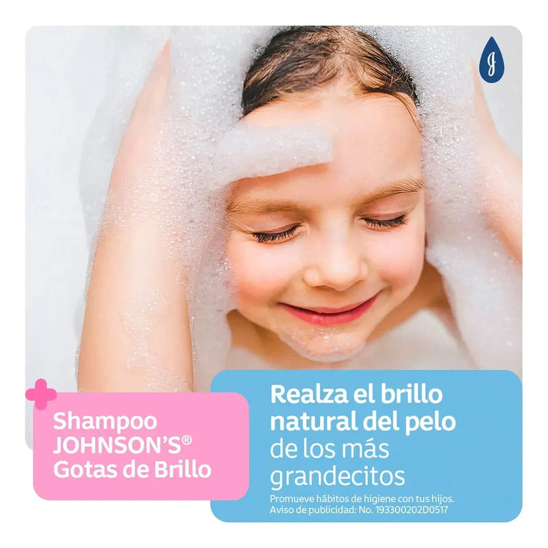 Shampoo Johnson's Gotas De Brillo 1l. Rosa