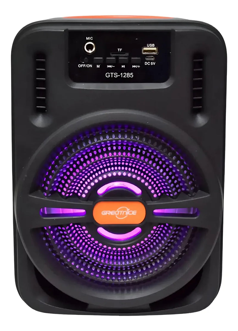 Parlante Mini Cabina Sonido Bafle Portátil Micrófono Control Diseño 1