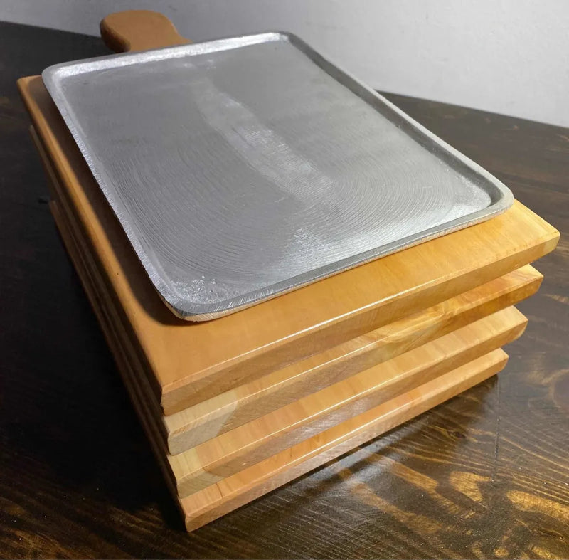 Tablas Churrásqueras Por 4 Unidades, Madera Y Aluminio