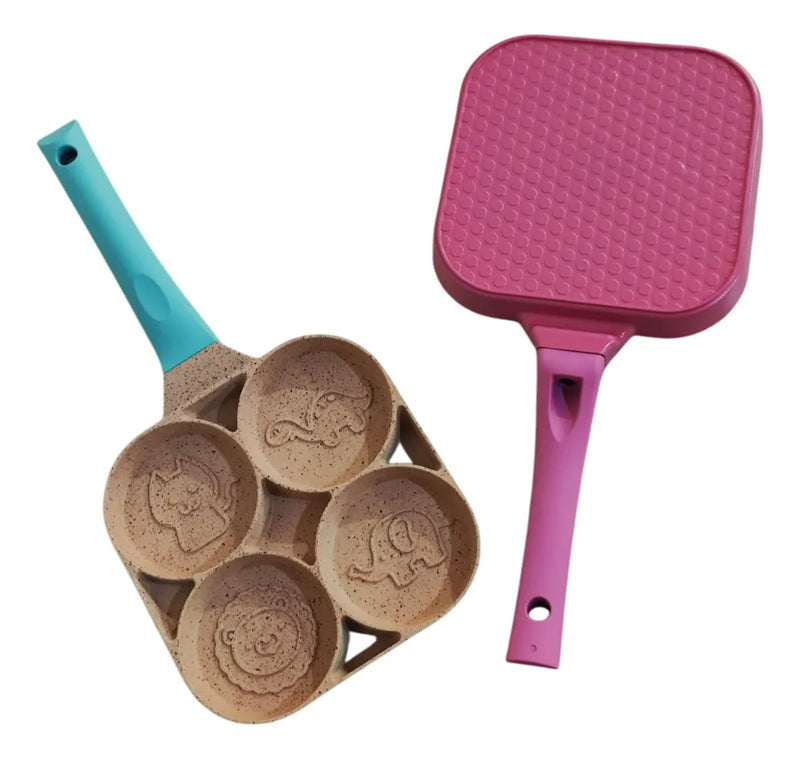 Sarten 4 Puestos Figuras Animales Cocina Panques Hamburguesa Diseño 1