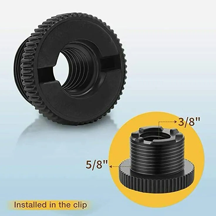 Adaptador De Rosca 5/8 Hembra A 3/8 Para Micrófono Negro