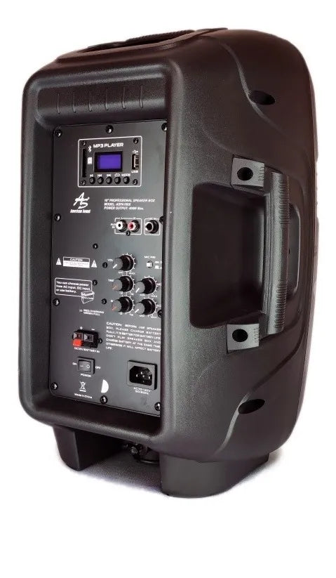 Cabina De Sonido Américan Sound 10 Pulgadas Aspa108x Negro