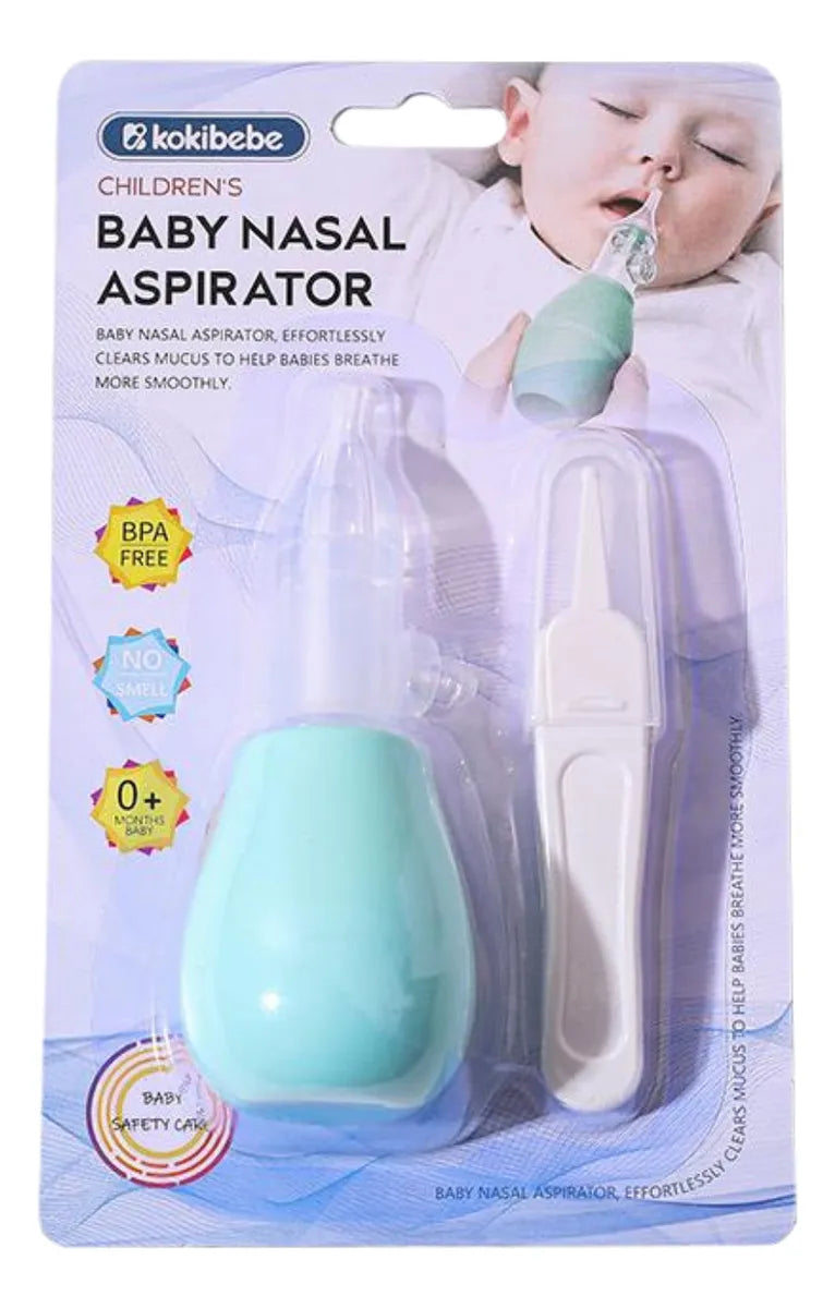 Succionador Nasal + Pinza (unidad) Accesorio Nasal Para Bebe Azul , Rosado