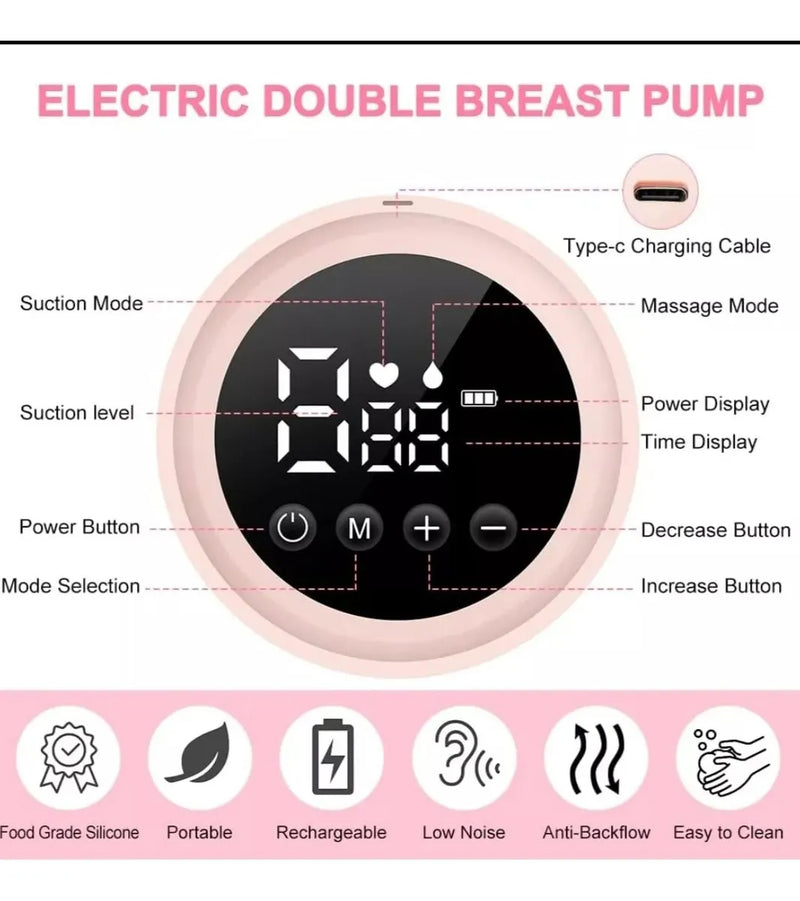 Sacaleches Inalambrico Doble, Extractor De Leche 180ml Doble