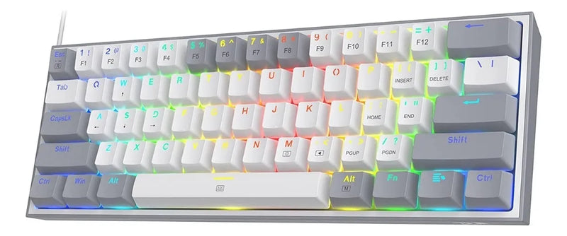 Teclado Redragon K616-rgb Fizz Pro Red Español - White/pink Color Del Teclado Blanco/rosa
