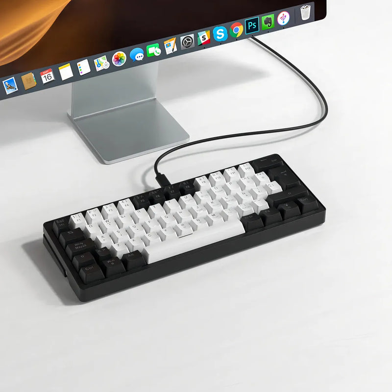 Teclado Gamer Mecánico Zifriend Ag61 Español Black Switches Retroiluminado Rainbow 62 Teclas 60% Compacto Interruptores Intercambiables En Caliente Hot Swap
