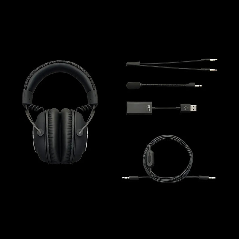 Audífonos gamer alámbricos Logitech G G Pro negro