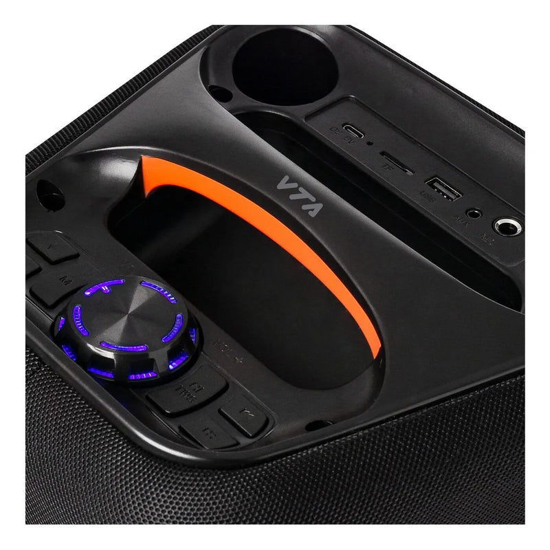 Amplificador Duett 80w Vta Con 2 Micrófonos Inalámbricos Y L Color Negro