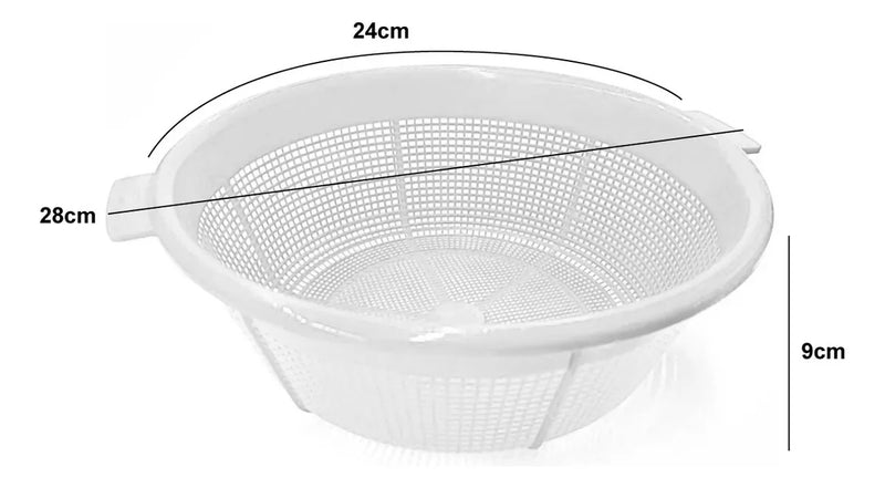 Colador Colapastas Plastico San Remo Pettish Online Vc Color Blanco