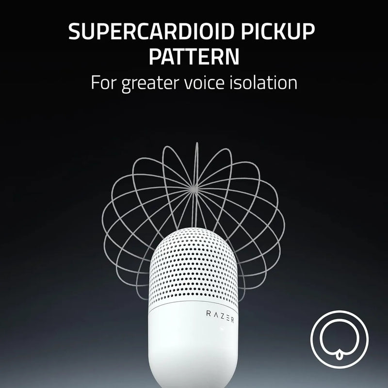 Micrófono Razer Seiren V3 Mini Ultra Compacto Usb Color Blanco