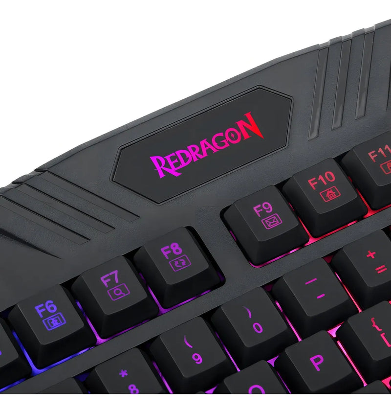 Teclado gamer Redragon Harpe Pro K503A RGB QWERTY español color negro con luz RGB