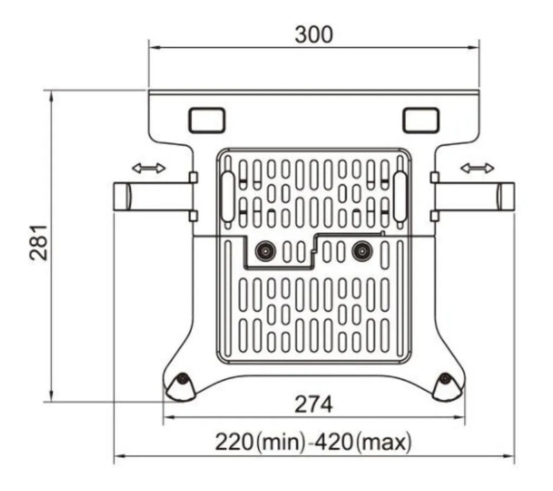 Bandeja Para Portatil De Adaptacion Vesa Universal Negro