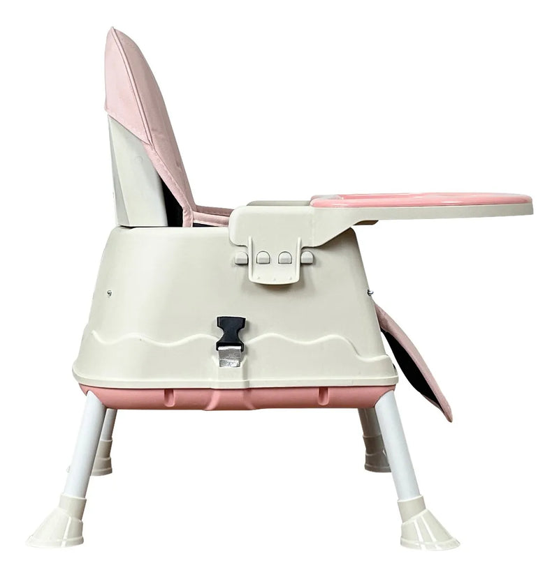 Silla Comedor Bebe 3en1 Happy Baby Zoe Color Rosa