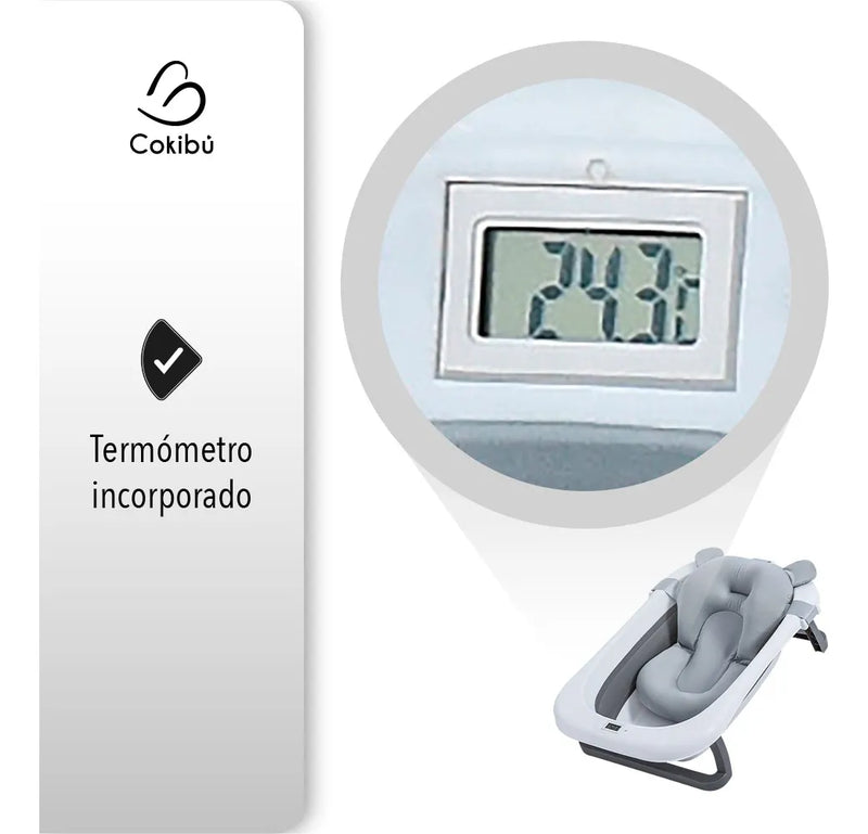 Tina Bañera Plegable Para Bebé Color Gris Tina Bañera Plegable Para Bebé
