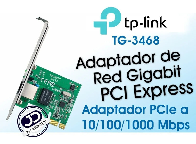 Tarjeta De Red Pci Express 10/100/1000mbps, Tp-link Tg-3468