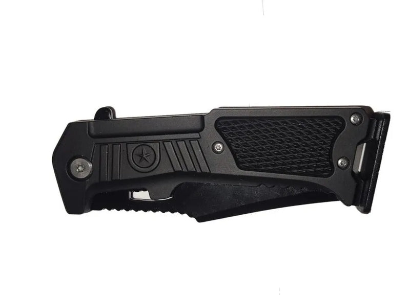 Navaja Táctico Cuchillo Supervivencia Daga Plegable Militar Negro