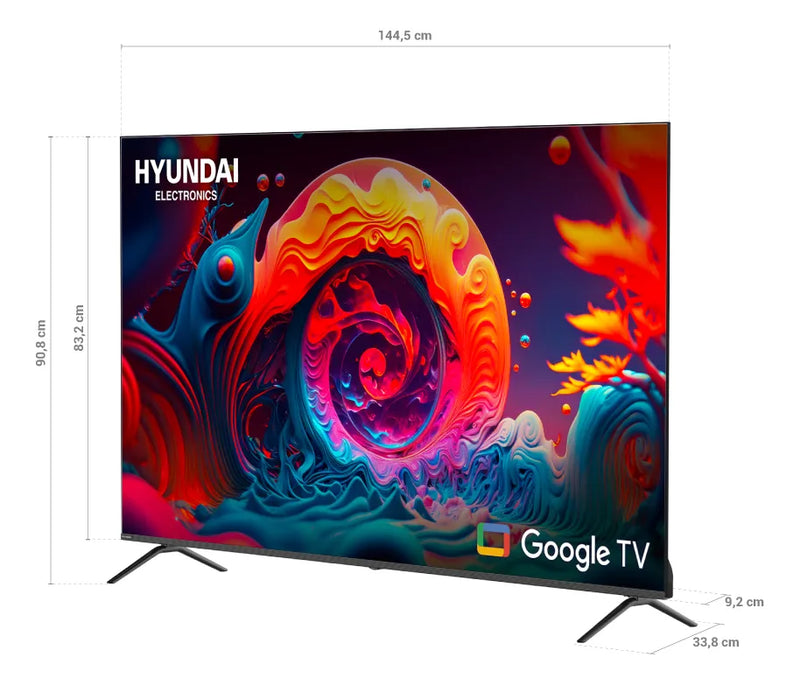 Televisor Hyundai 58 Pulgadas Google Tv Smart Tv 4k