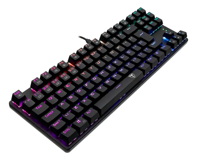 Teclado T-Dagger Bora QWERTY T-Dagger Red español color negro con luz RGB