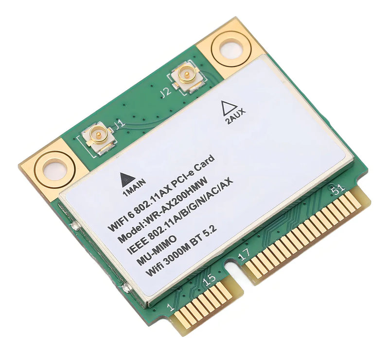 Ax200hmw Tarjeta Inalámbrica Wifi 6 De Doble Banda 802.11 A/b/g/n/ac/ax Half Mini I-e Adaptador De Red De Tarjeta Wifi Bt5.2 Para , Portátiles, Solo Para (64 Bits)