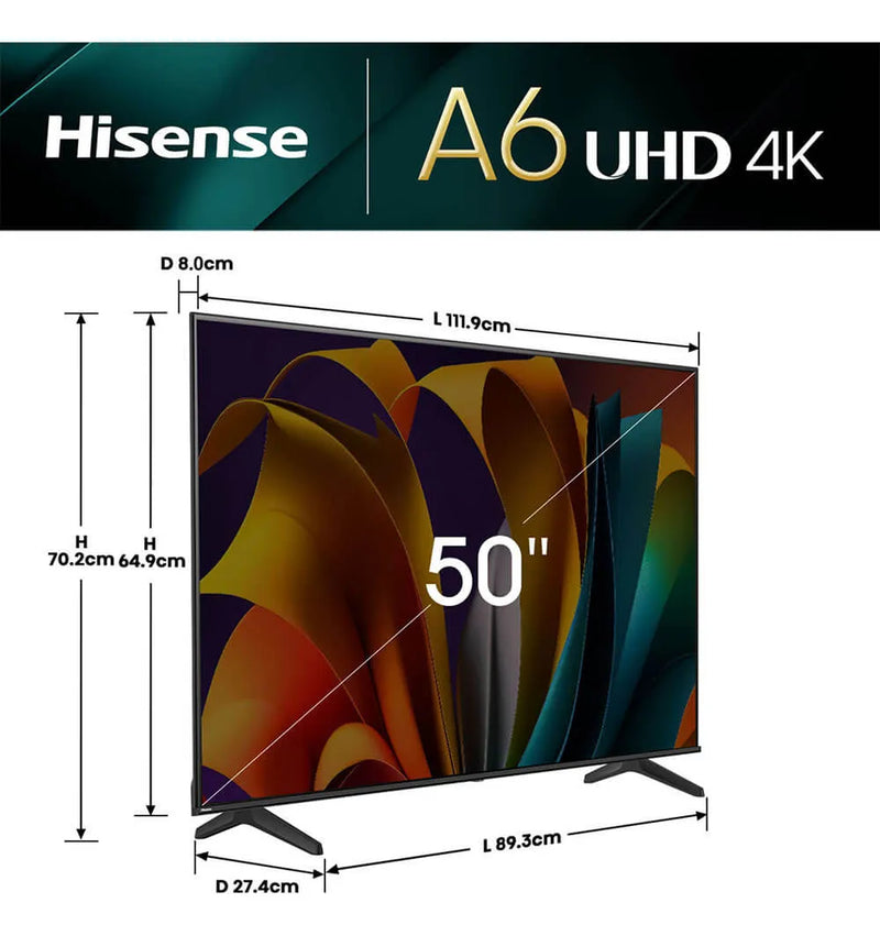 Smart Tv Hisense 50A6N 50'' 4K LED