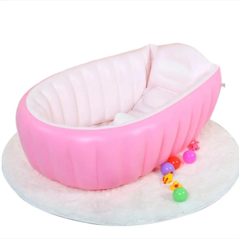 Bañera Inflable Bebes Plegable Efecto Rebote Baño Divertido Diseño Tina
